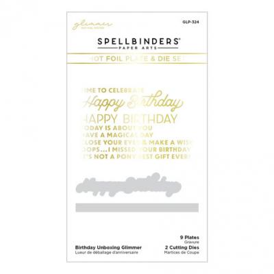 Spellbinders Hot Foil Plate and Die - Birthday Unboxing